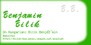 benjamin bilik business card